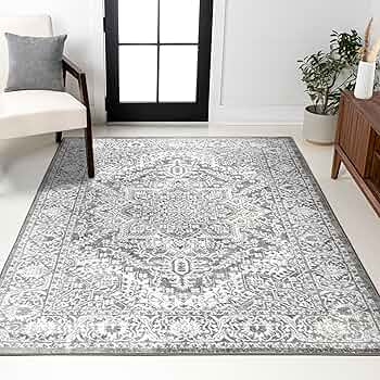 専用　2点セット【60's Vintage rug】188×102cm Amazon.com: JONATHAN Y Modern Vintage Medallion Light Gray