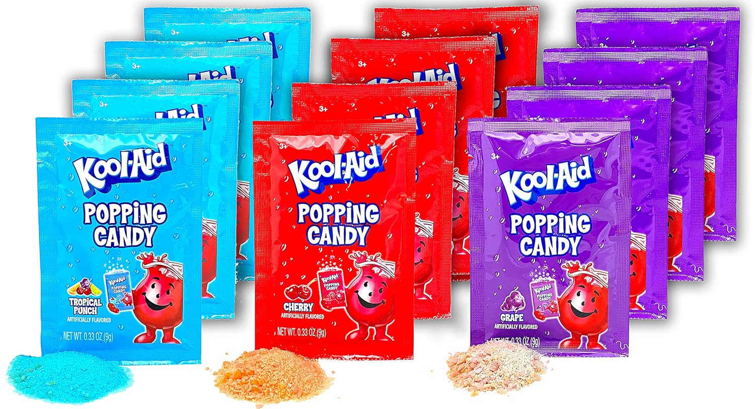 KoolAid Popping Candy Variety Pack of 12 KoolAid