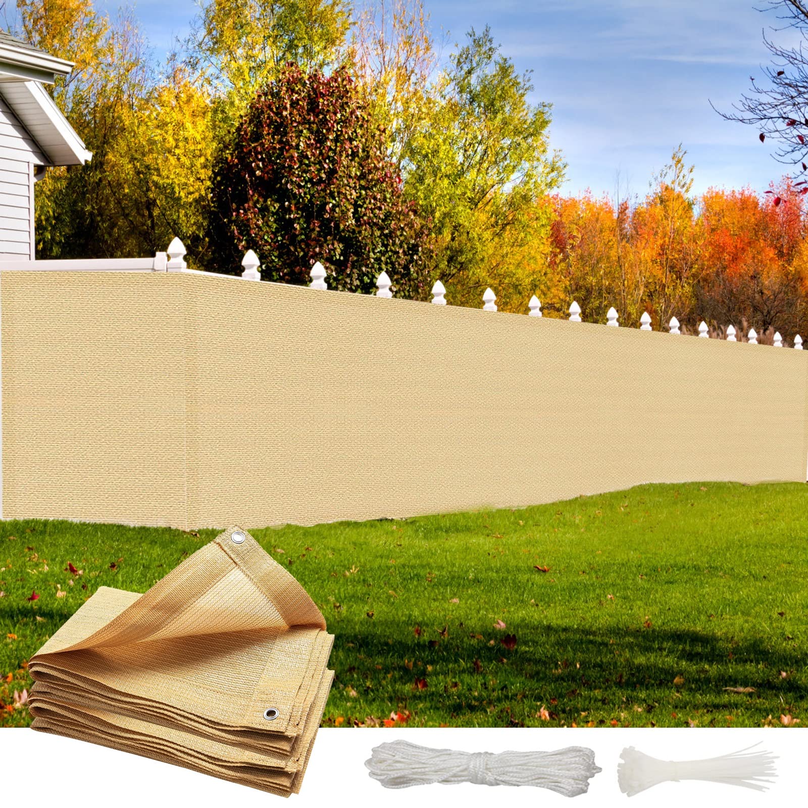 Filet de Clôture Brise Vue Balcon Jaune 120 x 750 cm Résistant