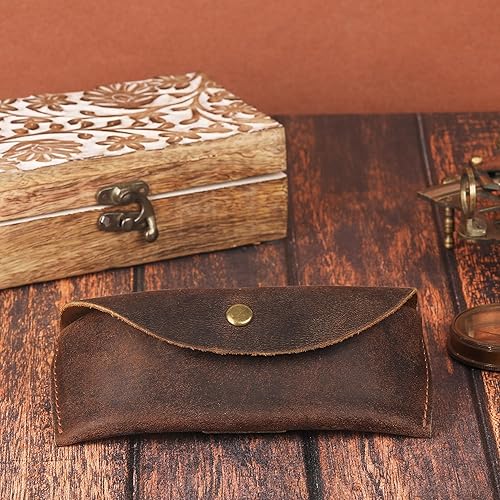 Miniatura 6 de The Antiq Cubierta de gafas de sol, funda de cuero para gafas de sol, cubierta para gafas de sol, funda para gafas de lectura y estuche