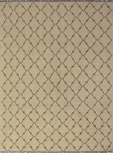 Noori Rug "Winchester Zheela" Alfombra anudada a mano, 5 pies 7 pulgadas x 7 pies 6 pulgadas, beigemarrón