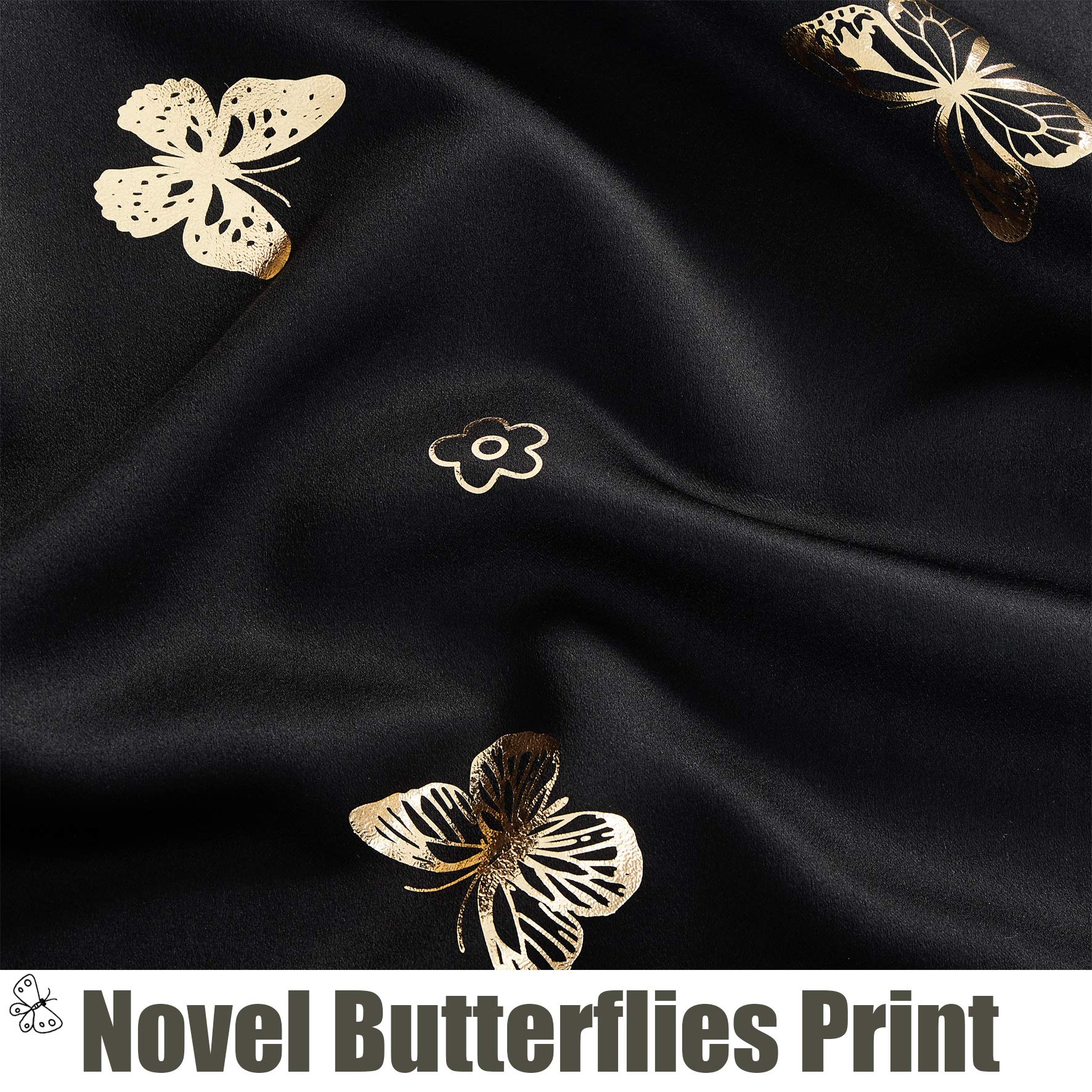 Gold Butterfly Blackout Curtains - FREE SHIPPING -4