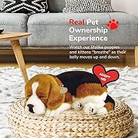 Vista 5 de Original Perfect Petzzz Beagle, realista, peluche interactivo y realista para mascotas, perro de compañía con 100% piel sintética hecha a mano