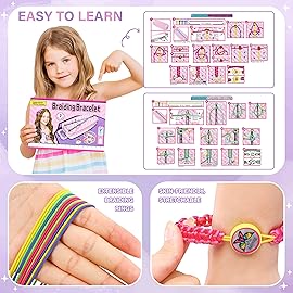 Friendship Bracelet Making Kit for Girls,DIY Arts and Crafts Toys,Jewelry String Maker Kit,The Best Birthday Gifts Ideas for Girls 6 7 8 9 10 11 12+ Years OldDouble Purple