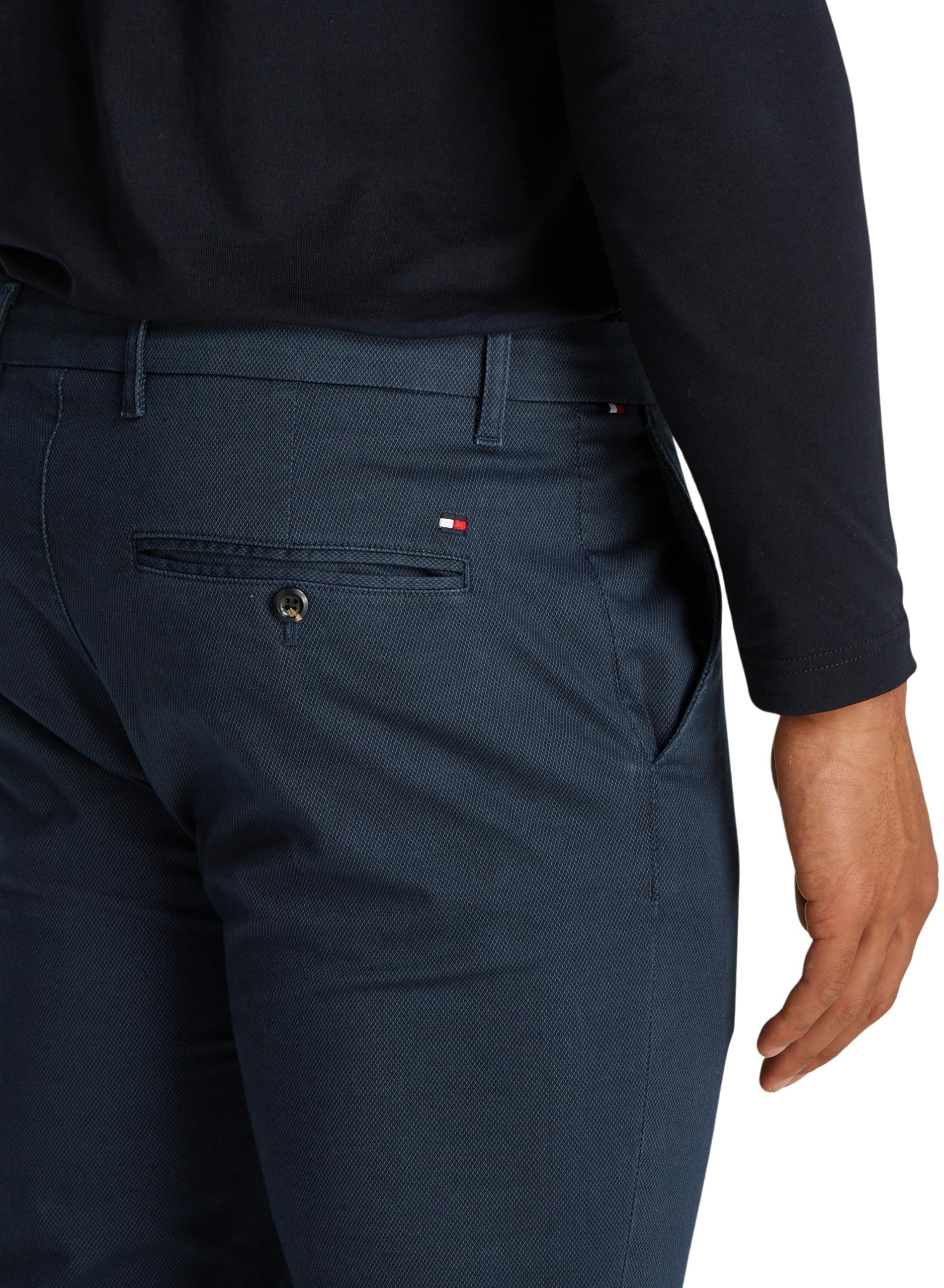 Tommy Hilfiger Herren Chino Hose Bleecker Printed Structure Slim Fit