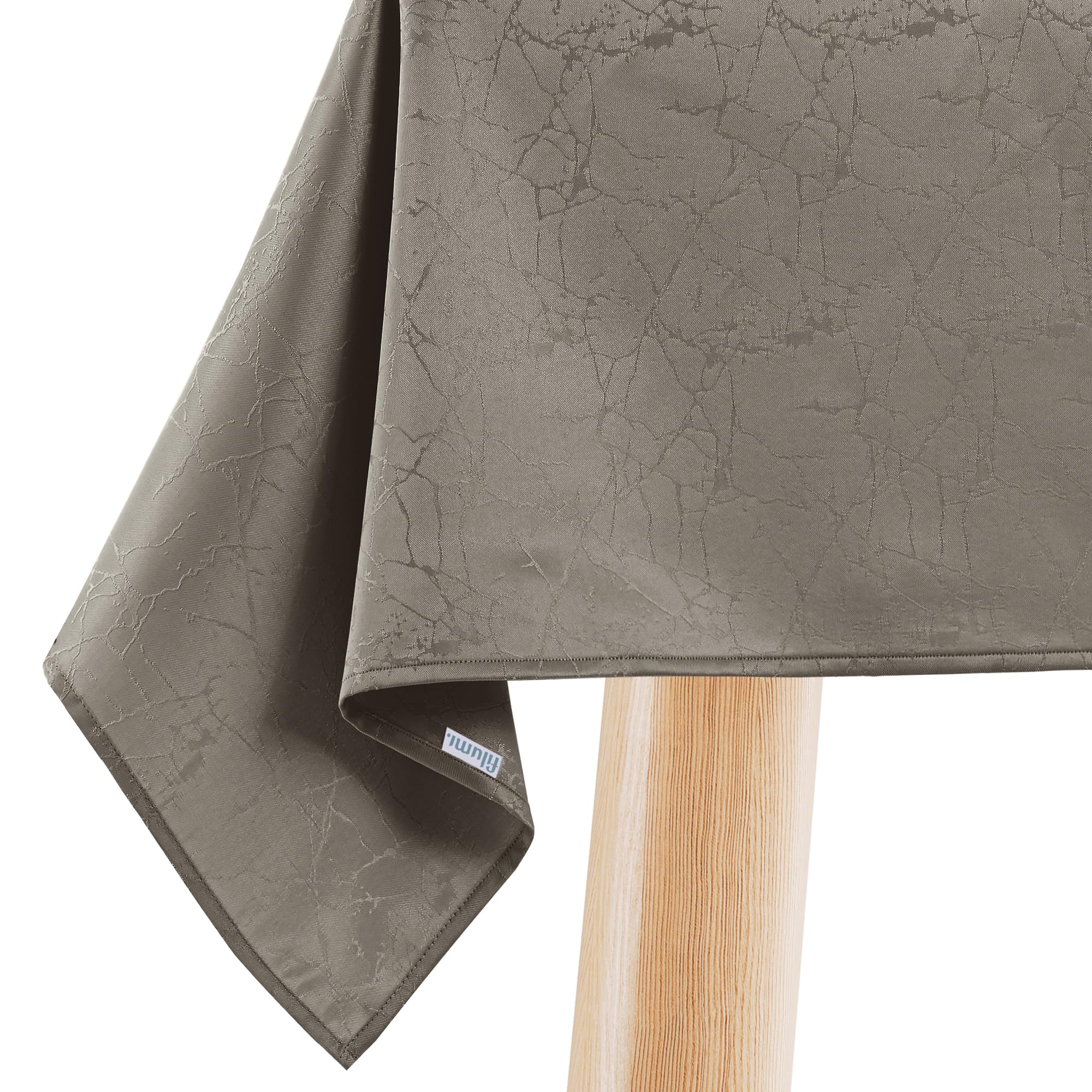 Tischdecke 140x200 cm oval Beige Abwaschbar Für Indoor Outdoor Marmormuster Manil
