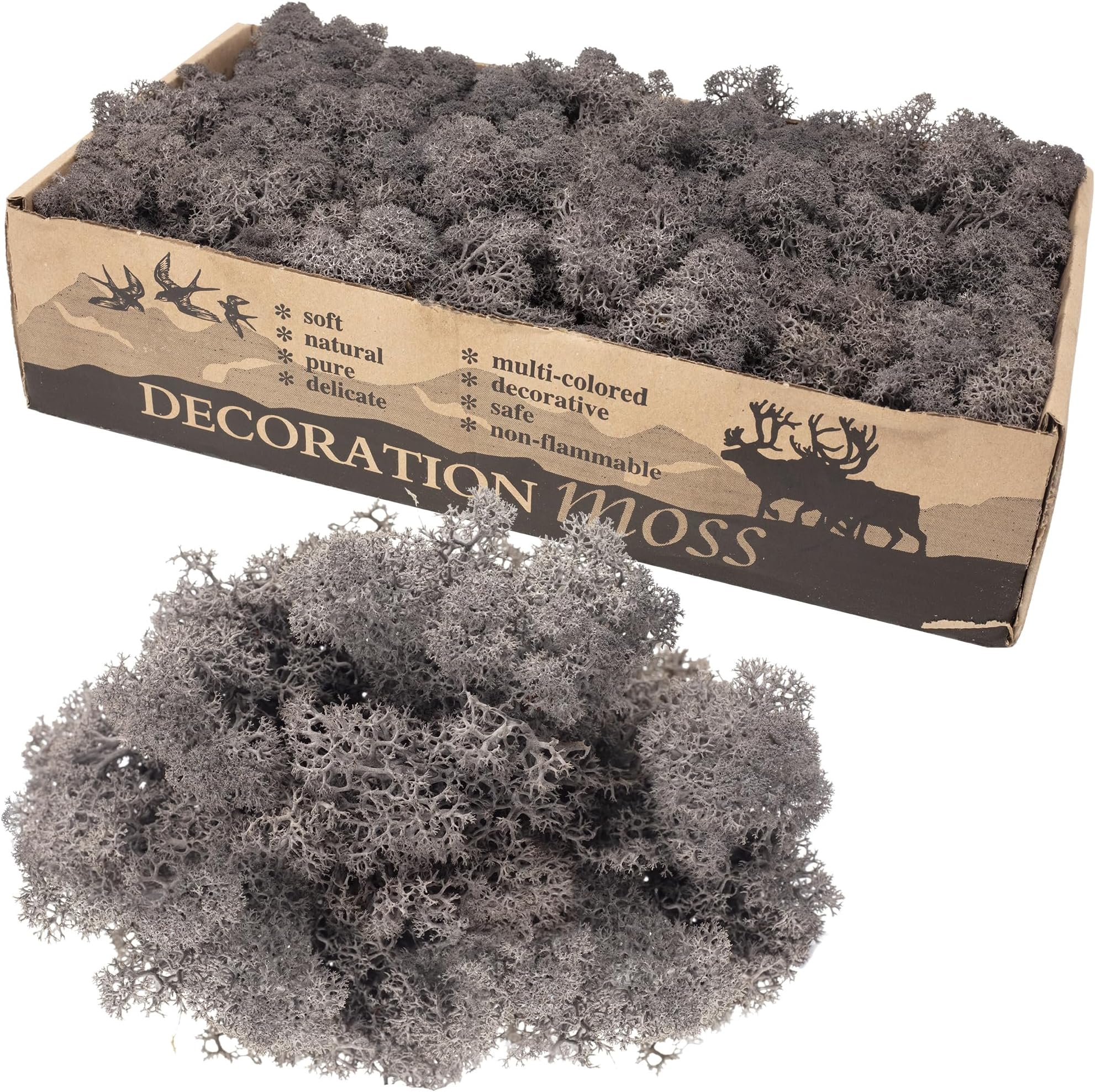 Flowerbox Karton Islandmoos Mittelgrün 500g : Amazon.de: Küche ...