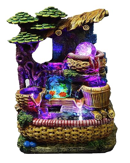 NVR Water Fountain Nature of Basket with Crystal Ball