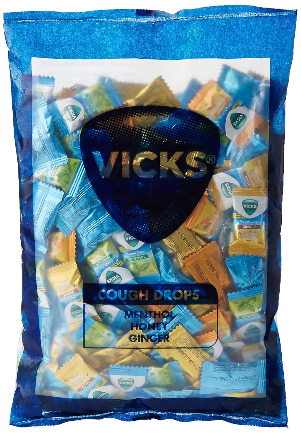 Vicks Cough Drops Pack 200 Counts (Menthol, Ginger and Honey