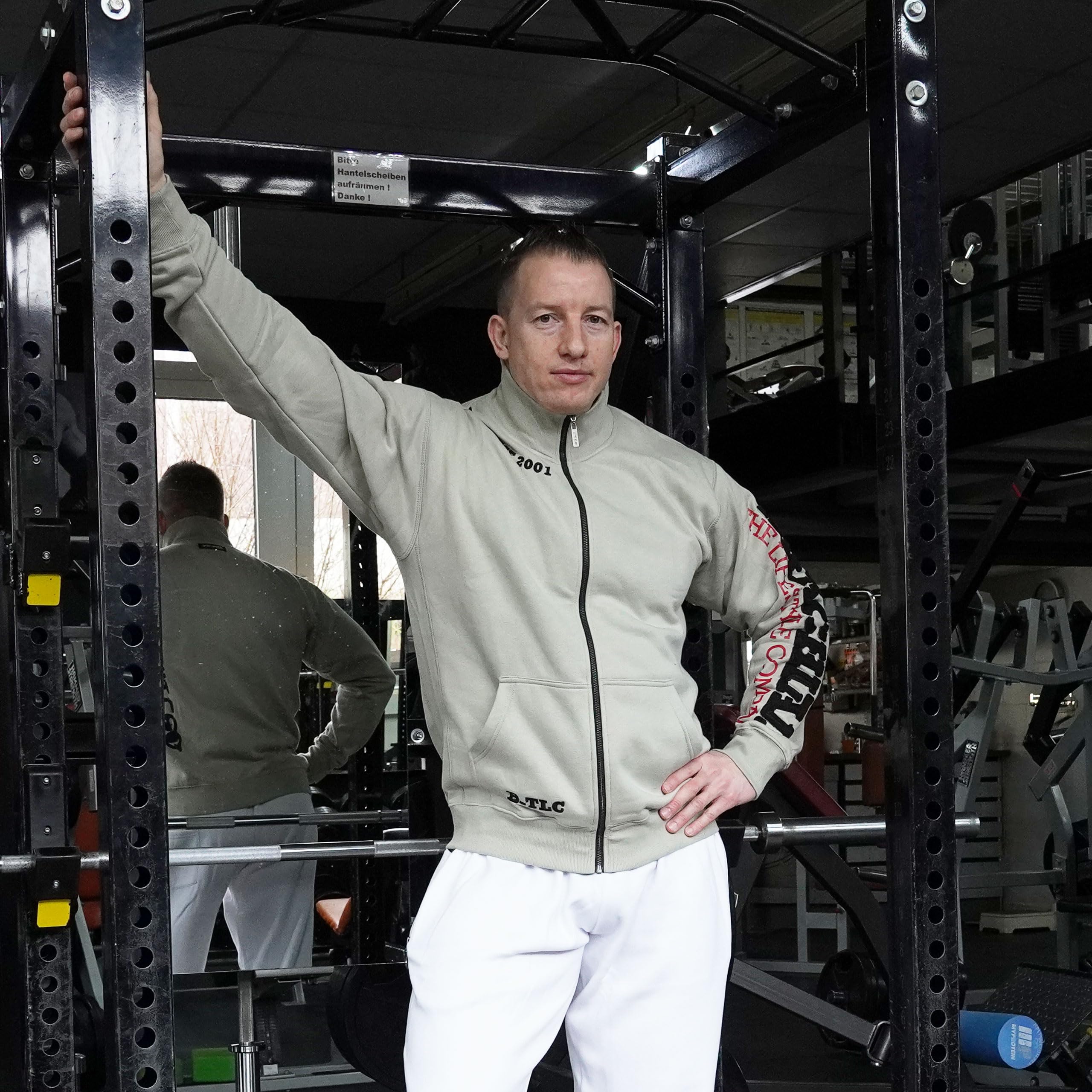 Brachial Premium Herren Sweatjacke Gym - Freizeitjacke Trainingsjacke für Bodybuilder Sportler