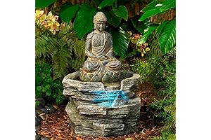 Zen Oasis - Tranquil Buddha Water Fountain: A Symphony of Serenity for Modern Outdoor Sanctuaries