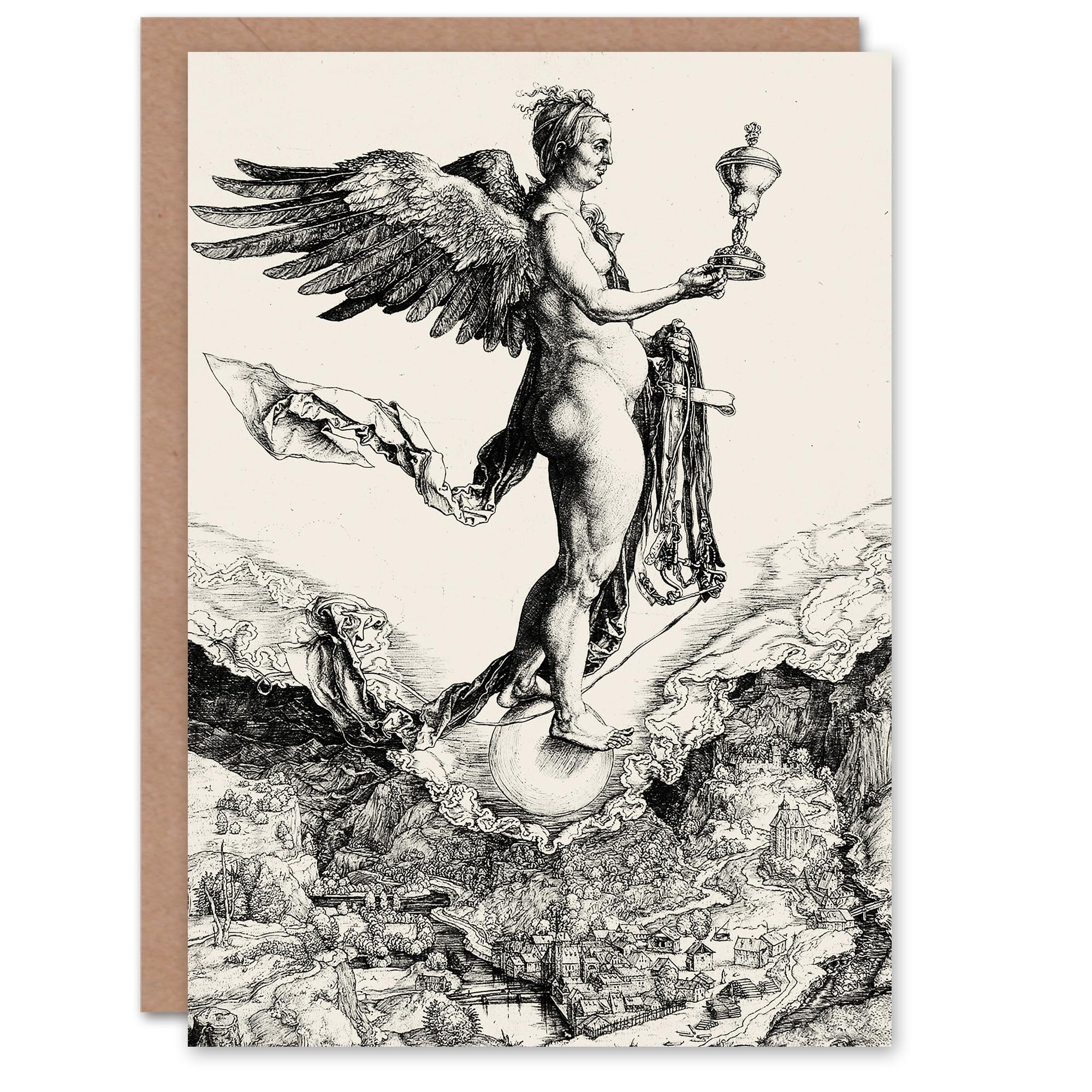 Artery8 Albrecht Durer Art Card Nemesis Goddess The Great Fortune
