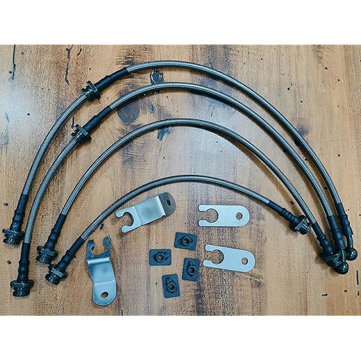 4XFORZA Jimny Steel Braided Brake Lines 75mm