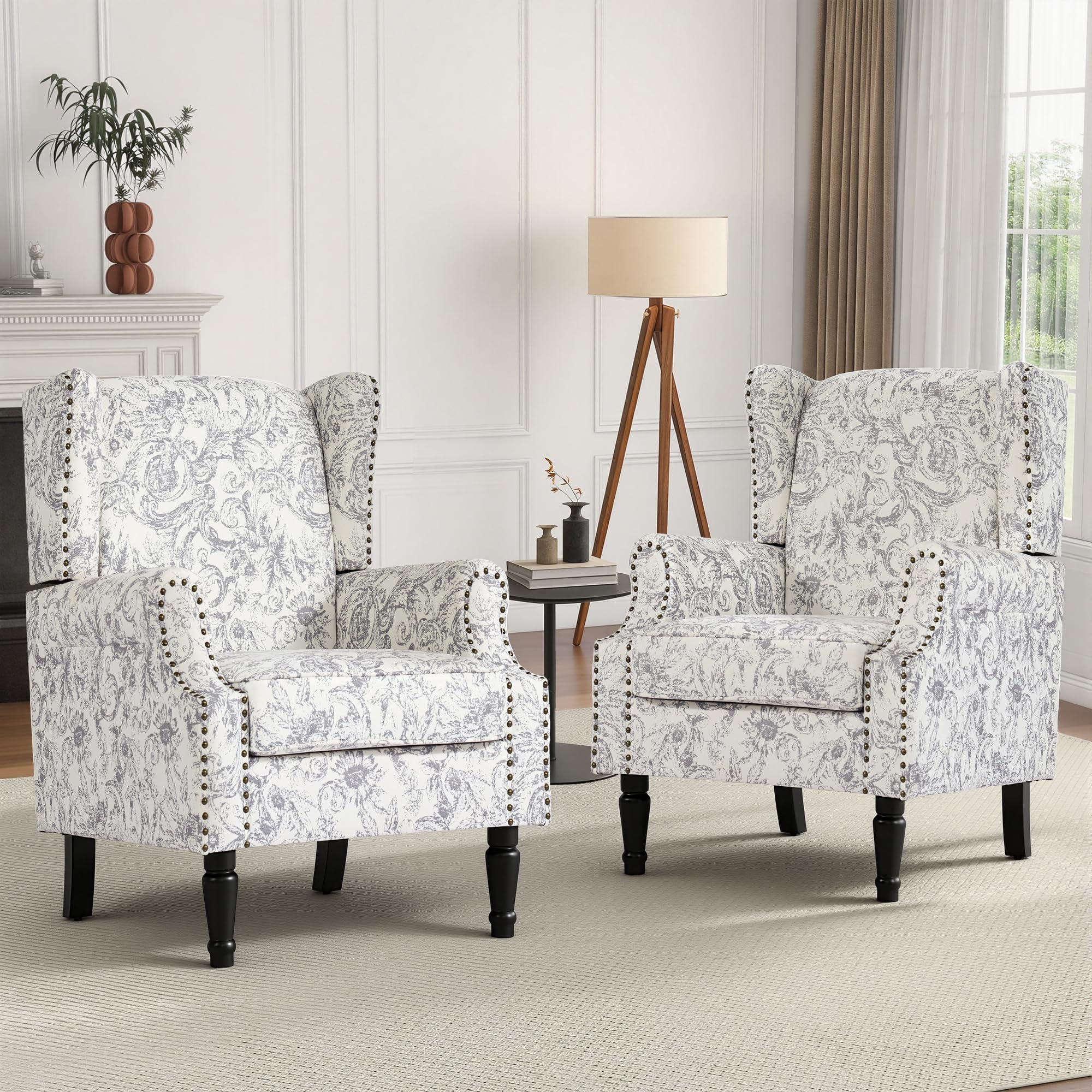 UIXE Floral Accent Chairs