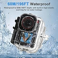 Vista 3 de FitStill 196FT/60M Estuche Impermeable y 3 Filtros y Juego de Palanca Flotante Compatible con DJI Osmo Action 5 Pro Action 4 Action 3, Cubierta