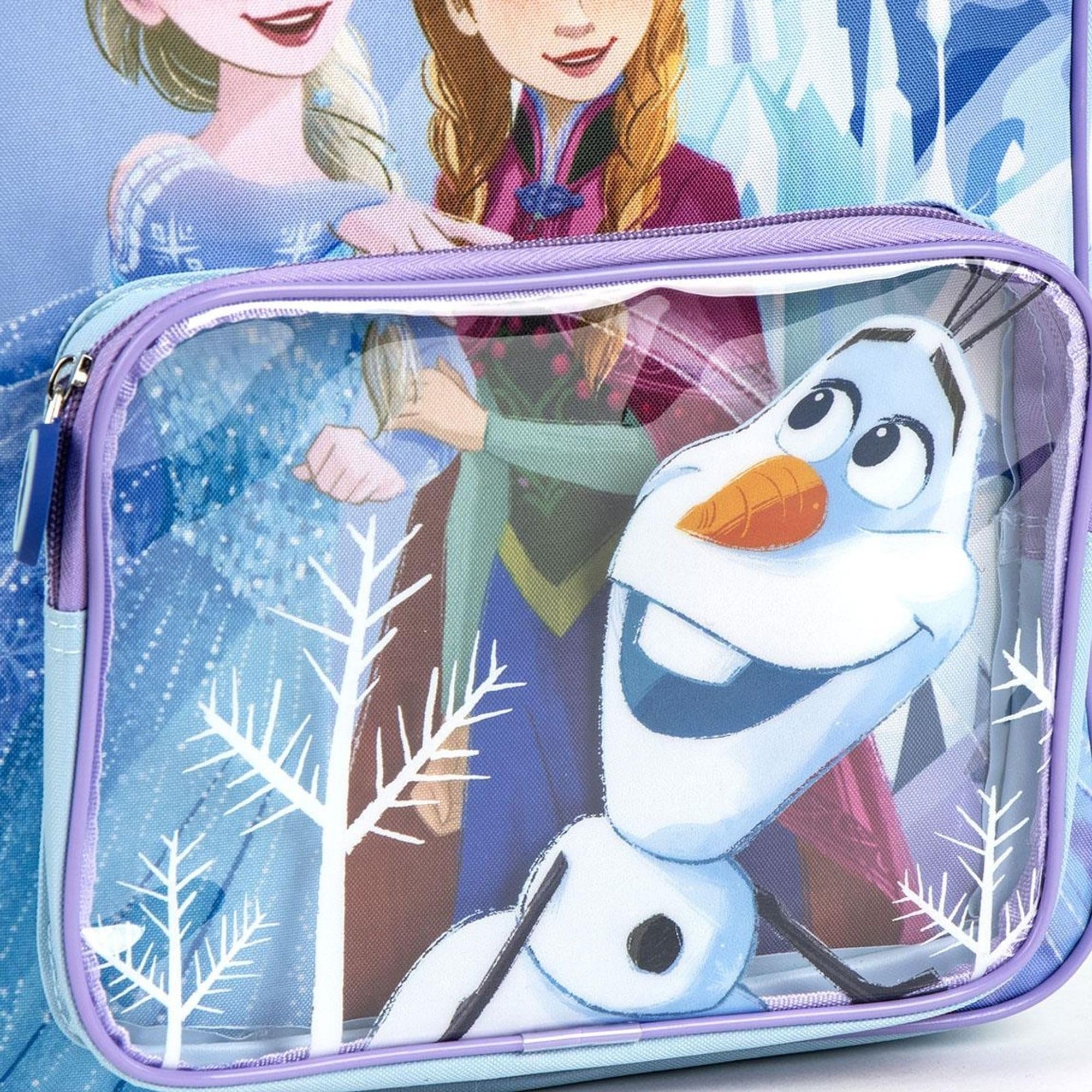 Mochila Frozen Elsa Anna y Olaf Original Disney con Diseño de Invierno y Personajes | Mochila Frozen Infantil Grande Preescolar Primaria Niñas Ligera y Resistente