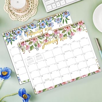 2026 Wall Calendar - Jan 2026 - Dec 2026, 2026 Calendar, 12 Month Hanging Wall Calendar 2026, 11 x 8.5, Sturdy Spiral Binding, Julian Dates, Large Block, Thick Paper, Perfect for Organizing