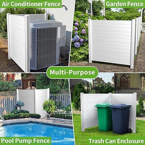Miniatura 4 de Rejilla de privacidad para valla de aire acondicionado, 50 pulgadas de alto x 50 pulgadas de ancho, recinto para equipos de piscina, paneles de