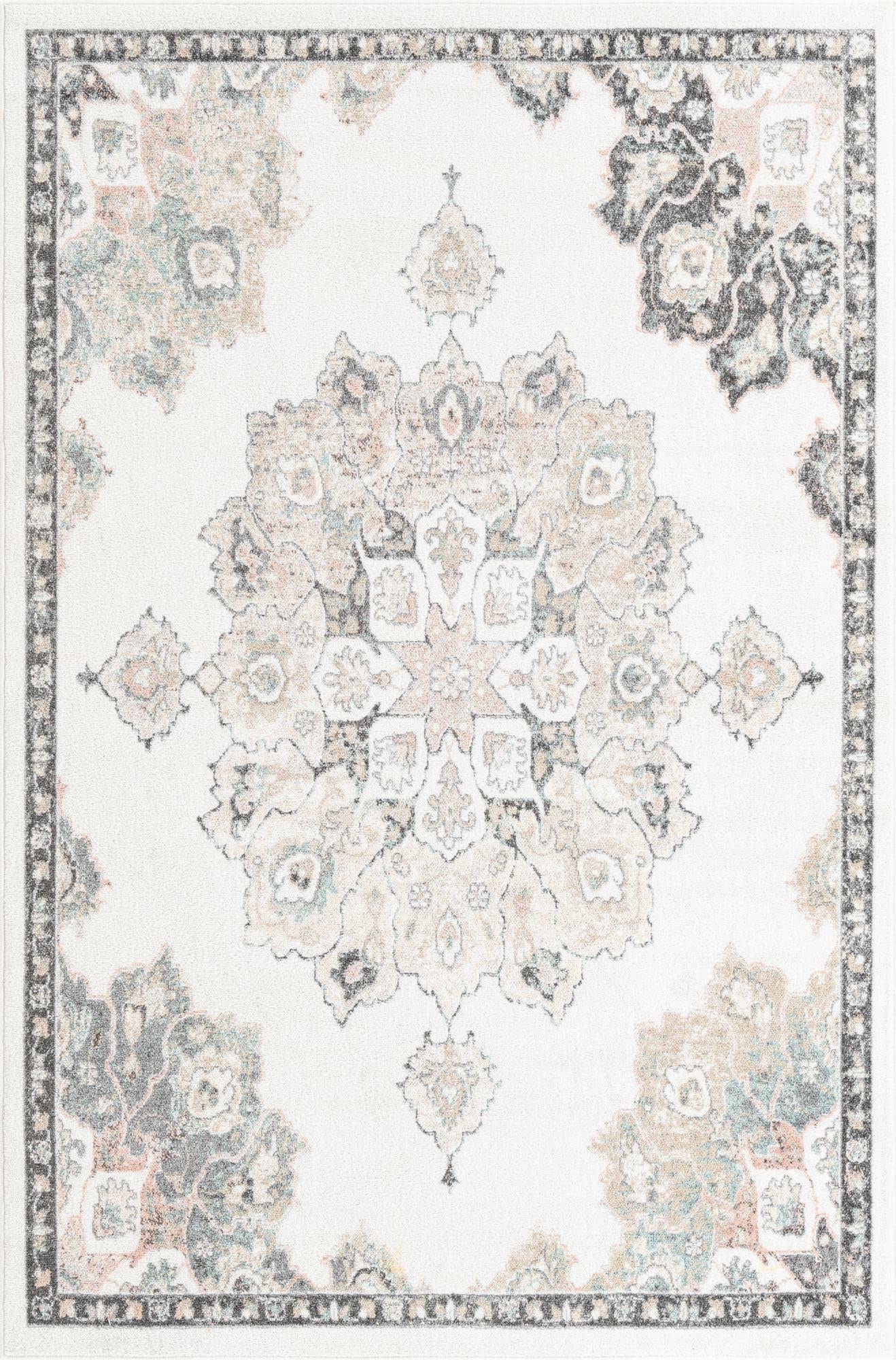 Unique Loom Parker Collection Area Rug - Kokulu (6' x 9' Rectangle, Ivory/ Beige)