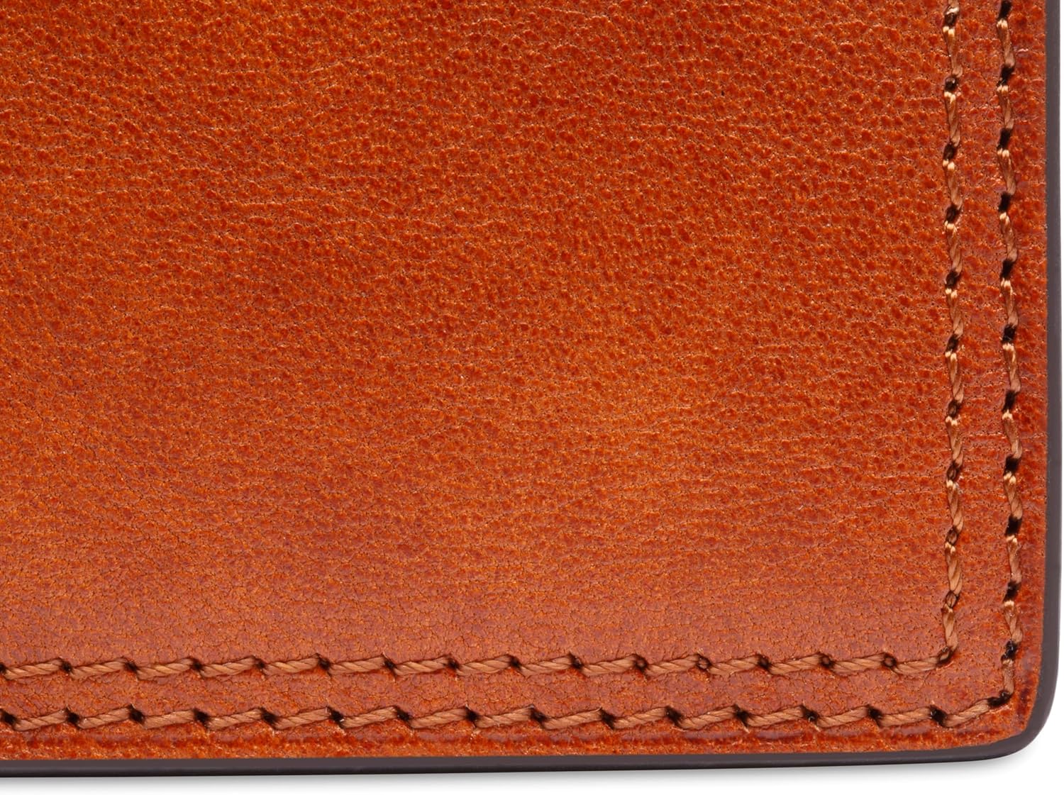 Bosca ITALIA, Credit Card Men's Leather Wallet with I.D. Passcase Made In Italy, Dolce Leather Collection Amber