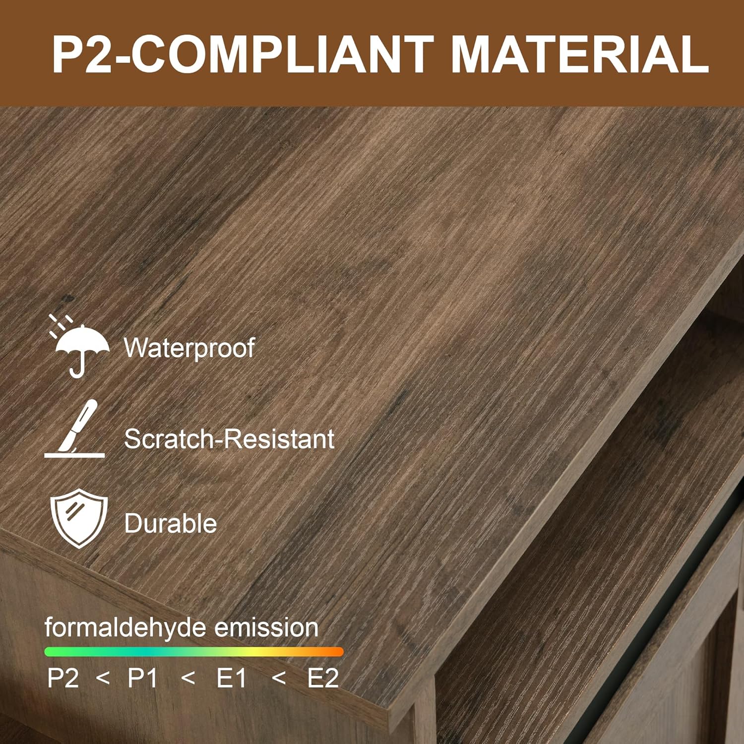 Farmhouse TV Stand for up to 65" TV, Entertainment Center with Storage Cabinets & Sliding Barn Doors, Rustic TV Stand Mid Century Modern for Living Room Bedroom Office Furniture, Brown