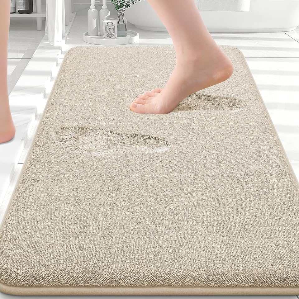 Smiry Memory Foam Bath Mat 30x20, Extra Soft Absorbent Bathroom Rugs