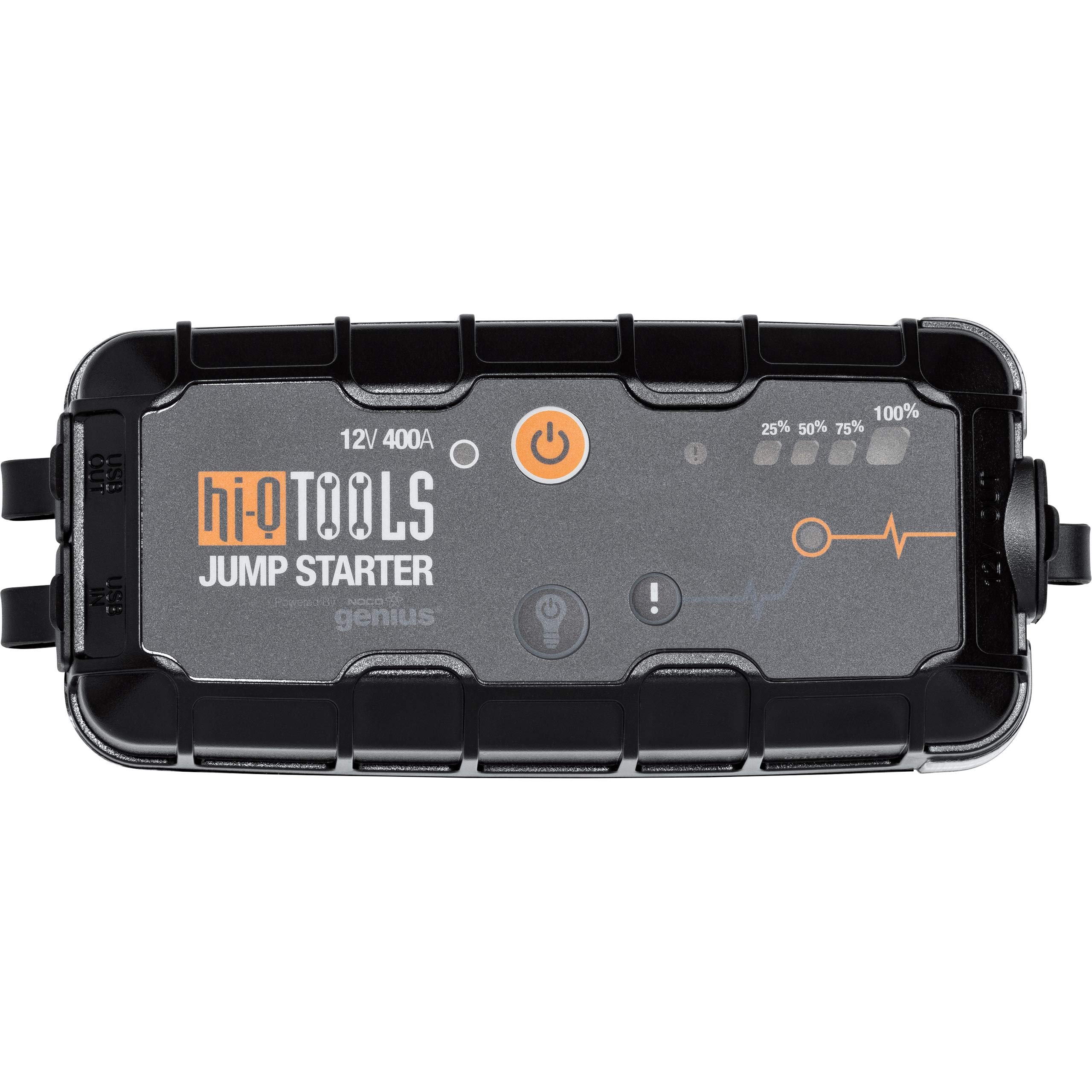 Hi-Q Tools KFZ Ladegerät Autobatterie Auto Motorrad Ladegerät Starthilfegerät/Powerbank PM400, 12V, 400A, 24Wh, Unisex, Multipurpose, Ganzjährig, Plastik, schwarz