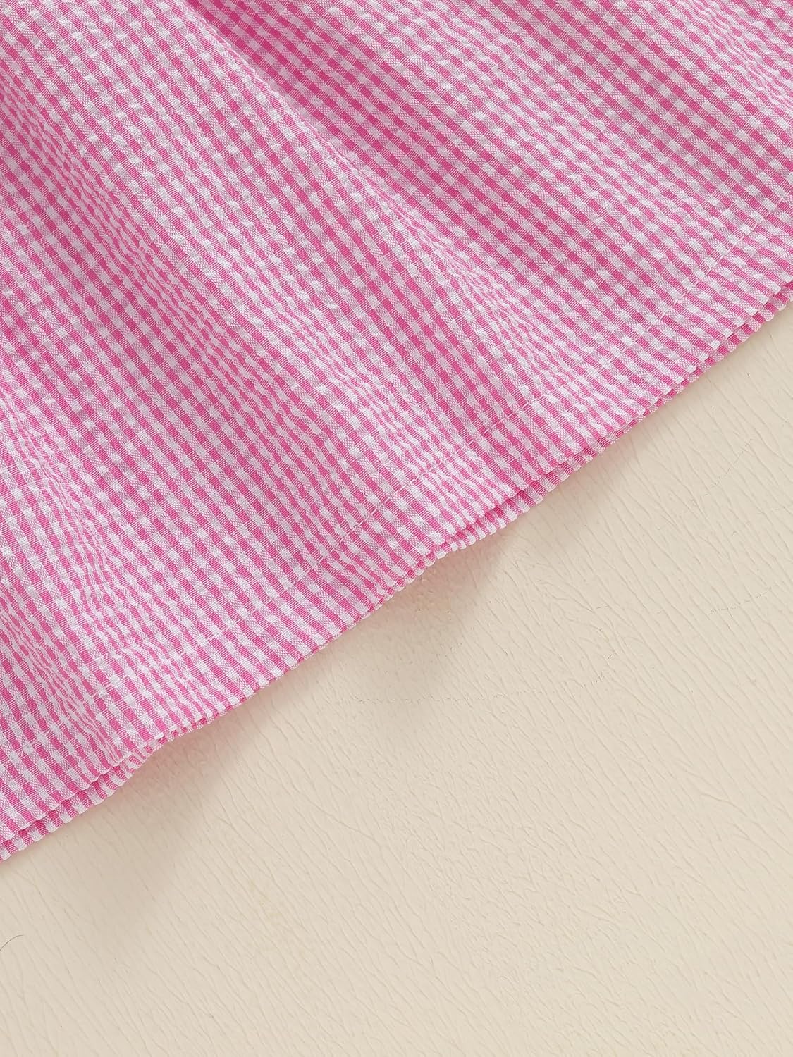 Toddler Baby Girl Easter Outfit Bunny Cross Embroidery Dress Ruffle Sleeveless Dresses Cute Bow Little Kids Clothes - Image 6