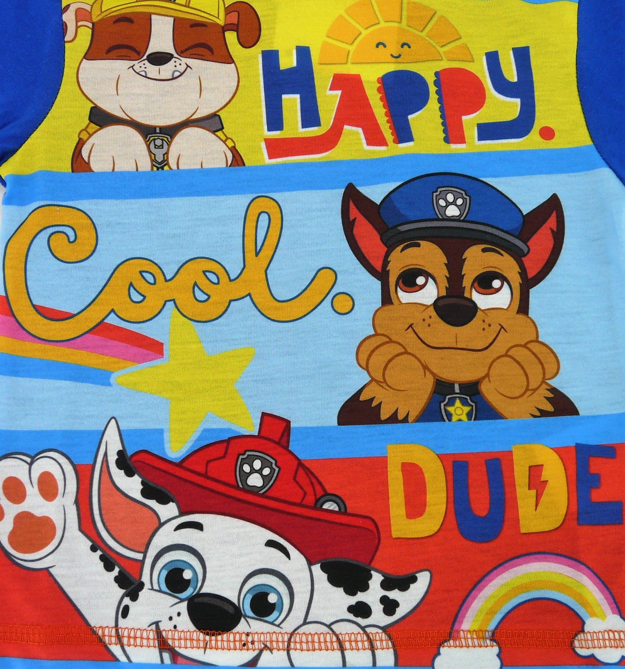 Paw Patrol Chase Marshall Rubble - Pijama Corto para Niños