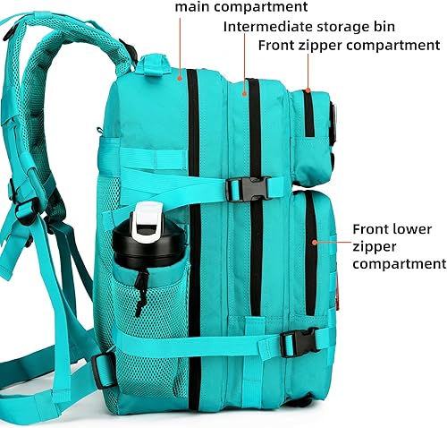 Miniatura 3 de Lovelinks21 - Mochila táctica de asalto de 45L, paquete de asalto de 3 días con Molle, mochila impermeable y resistente al agua, mochila para