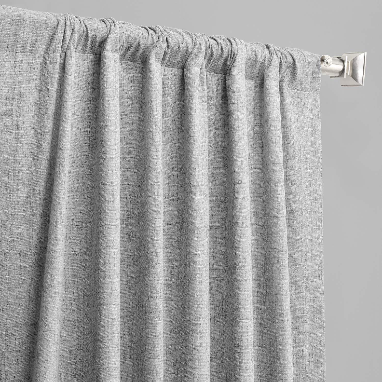 HPD Half Price Drapes Grommet Blackout Curtains for Bedroom Thermal Cross Linen 50 X 120 (1 Panel), FLCW-CBO1911-120-GR - Image 3