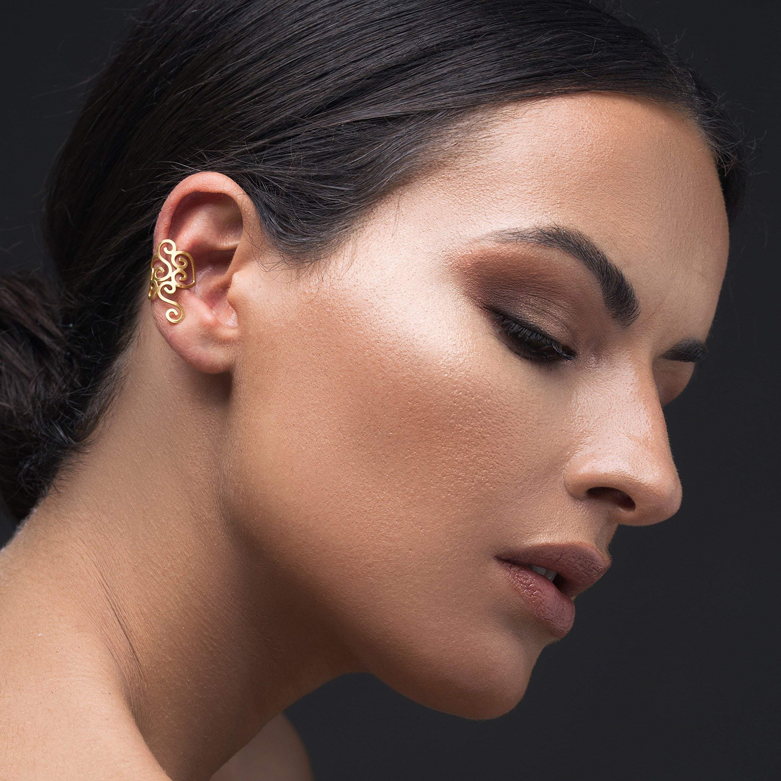 Handmade geschenk für sie 925 Sterling Silber Spiral ohrmanschette Ohrring, griechische Ohr manschette für nicht durchbohrte Ohr, griechischerSchmuck, Ohrkletter ear cuff earcuff