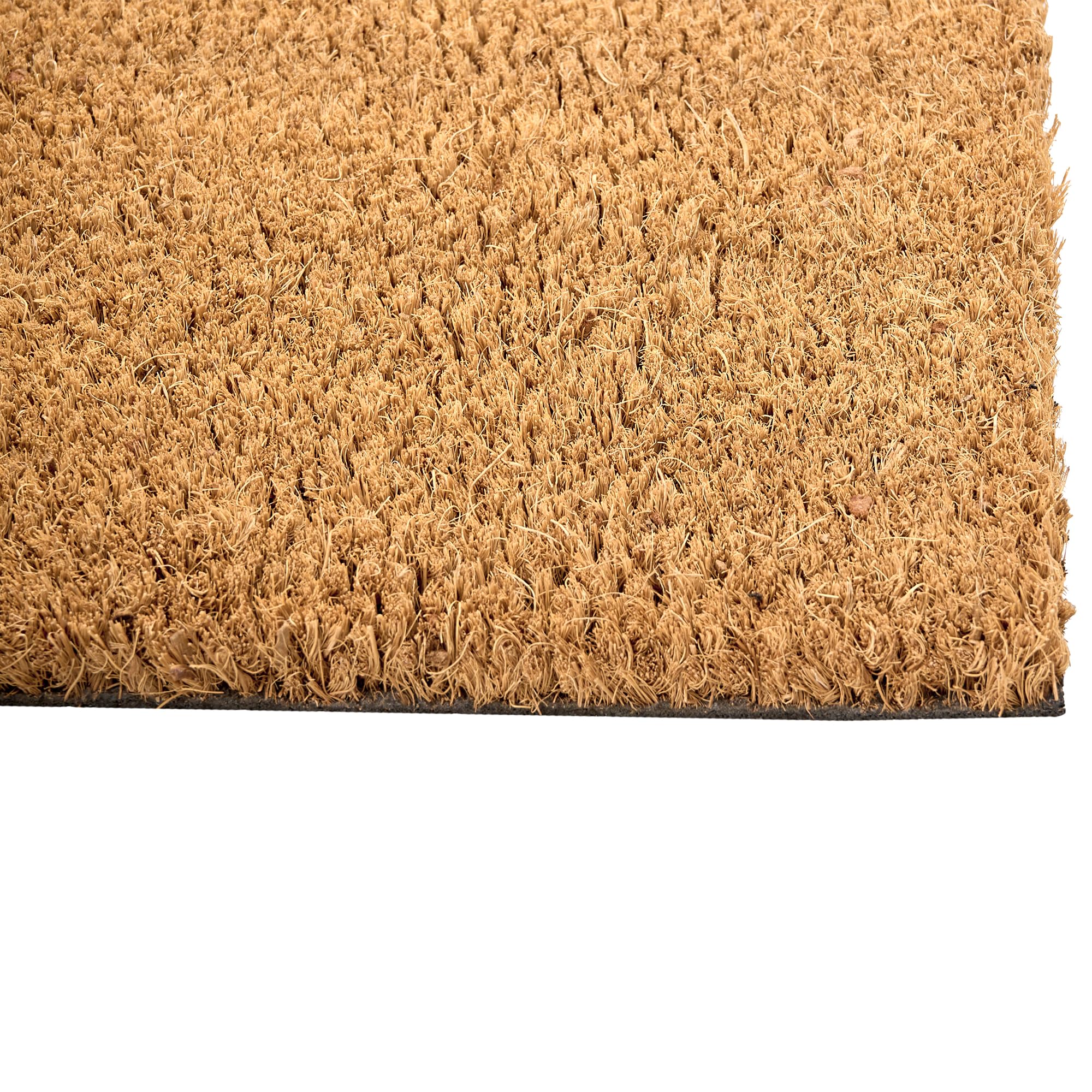 Beliani Paillasson de Bienvenue en Fibre de Coco 55 x 120 cm Dessous en PVC Antidérapant Naturel Lanao