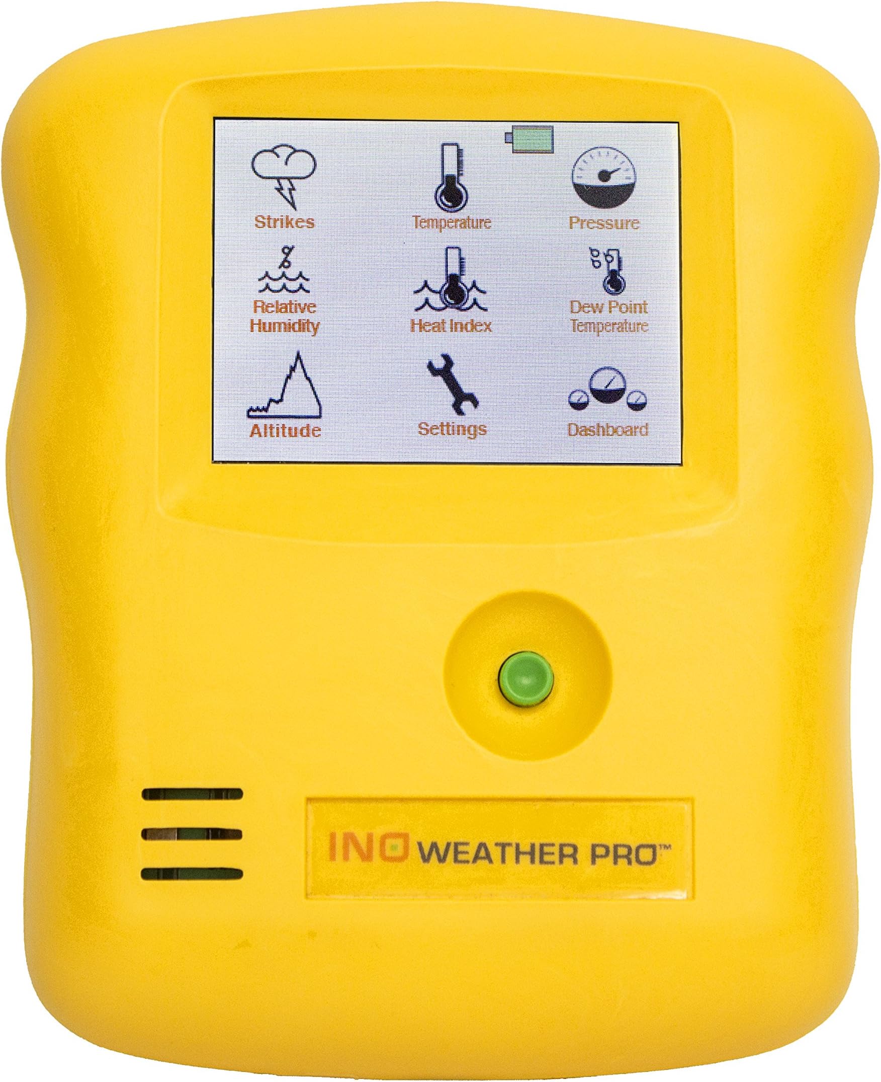 INO® Weather Pro Handheld Weather Station with Lightning Detection - 7 Total Weather Functions Including Lightning Detector, Portable Lightning Detector, Handheld Lightning Detector