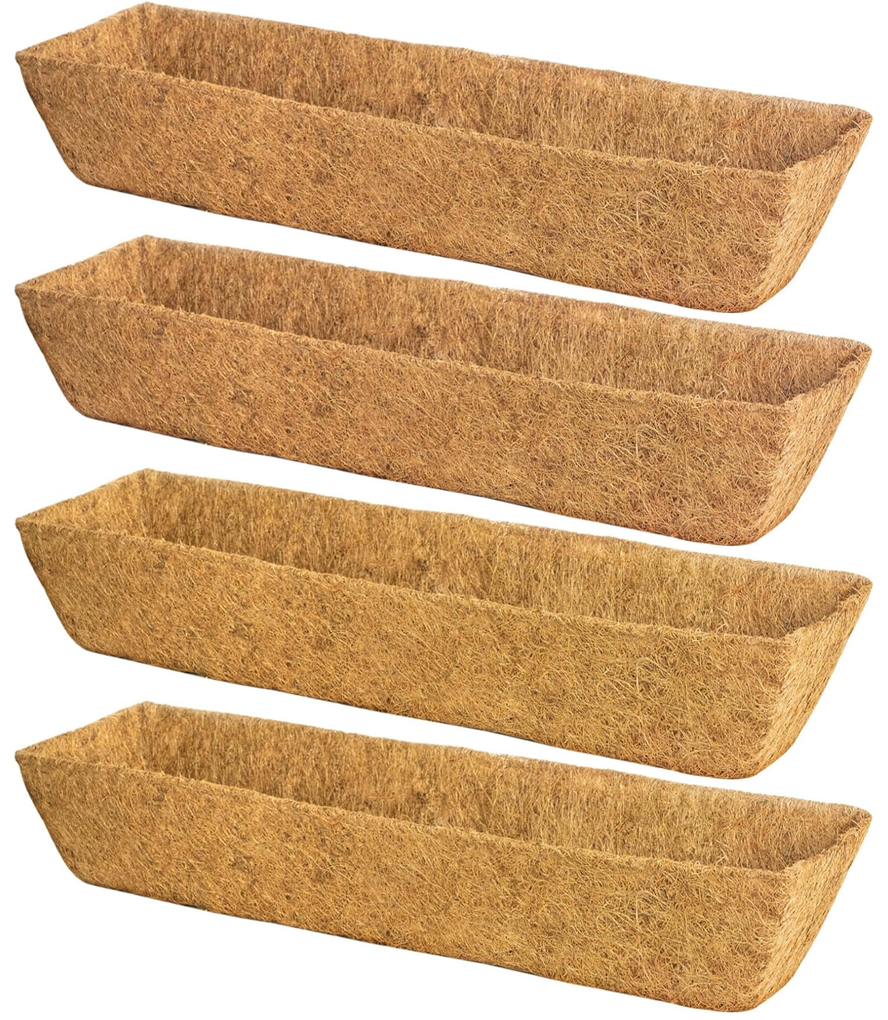 Doublure fibre de coco 91cm lot de 4 pour jardinières et suspensions de fleurs
