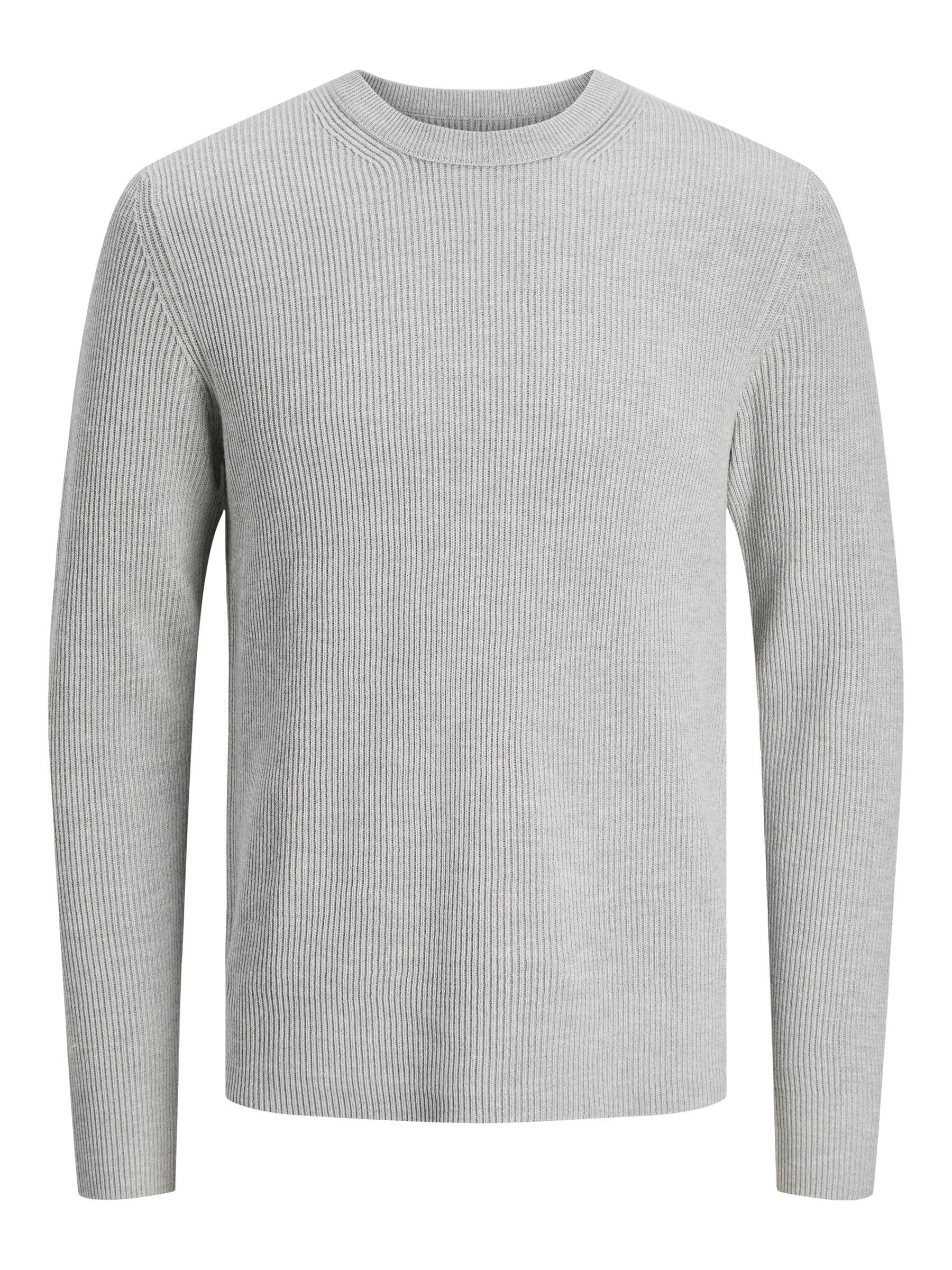 Jack & Jones Rundhalspullover JJEPERFECT – Pullover mit pflegeleichter Qualität, Structure Fit