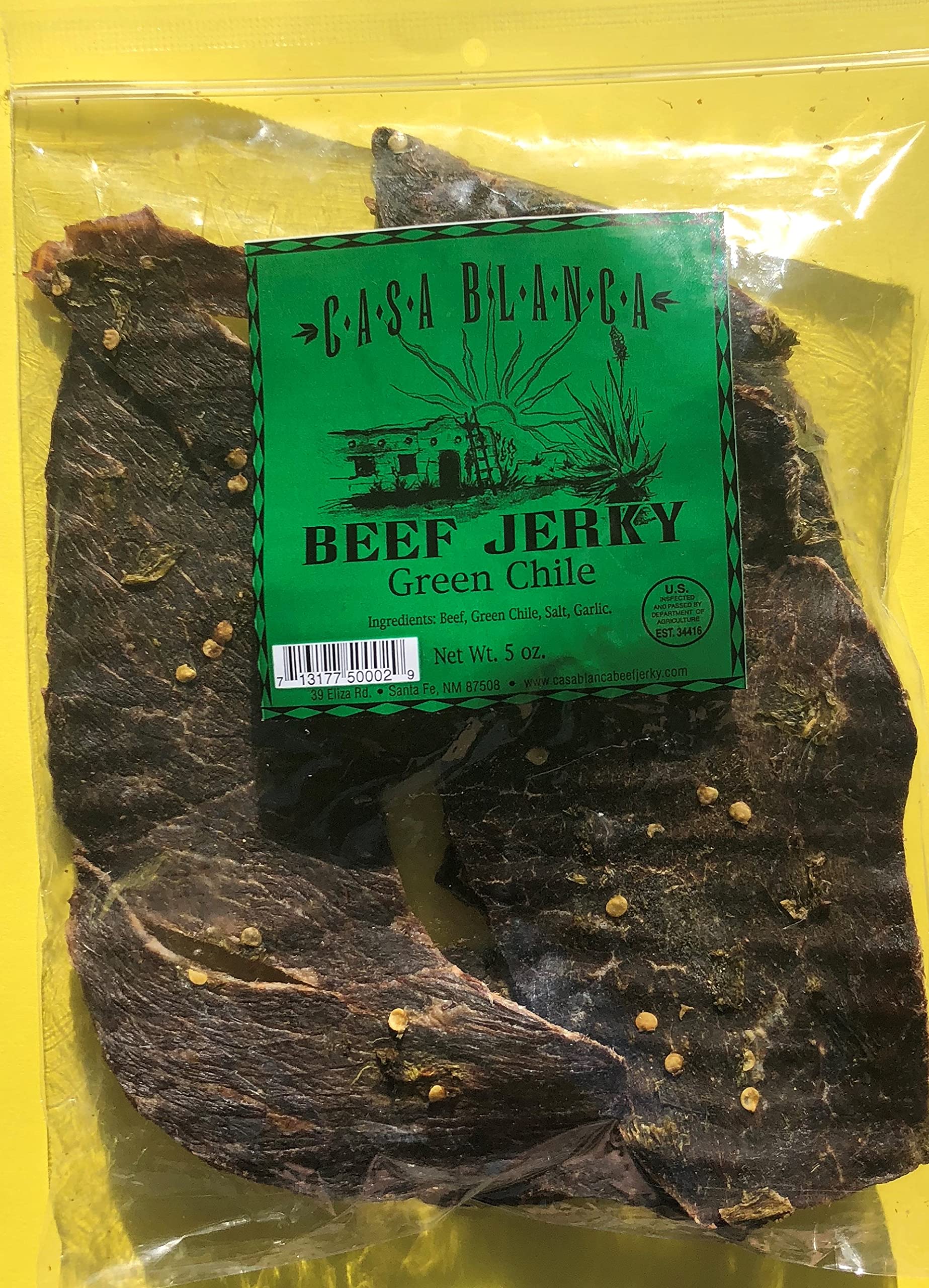 Casa Blanca Green Chile Beef Jerky