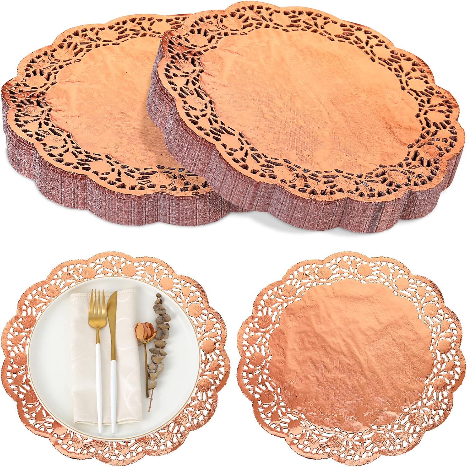 Yexiya 200 Pcs Doilies Paper Doilies Lace Paper Doilies