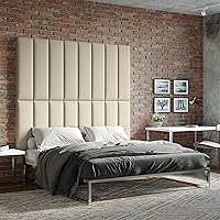 Vista 81 de Jaxx Panelist - Cabecero acolchado moderno, juego de 4 paneles para montar en la pared (cada uno de 11.25 x 30 pulgadas), tamaño Queen