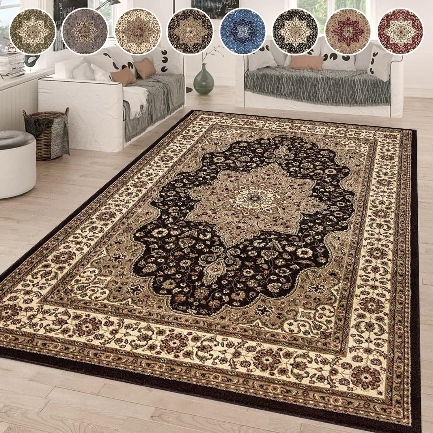 renoazul® Turkish Rugs Living Room Extra Large Mat 280 x 380 cm