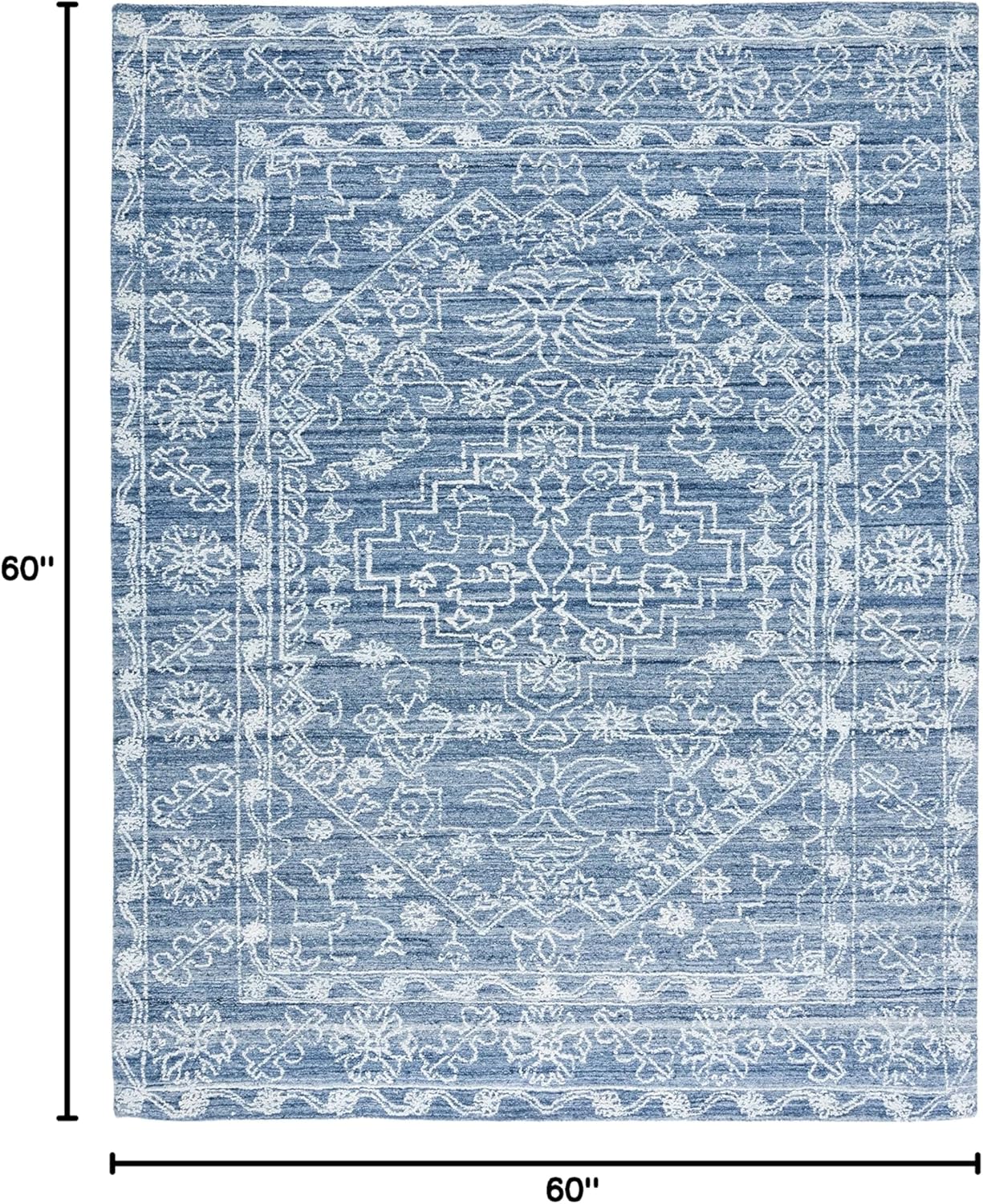SAFAVIEH Area Rug 8x10 - Marquee Collection - Large - Navy, Handmade, Ideal for Living Room, Bedroom, Office, Dining Space (MRQ115N)