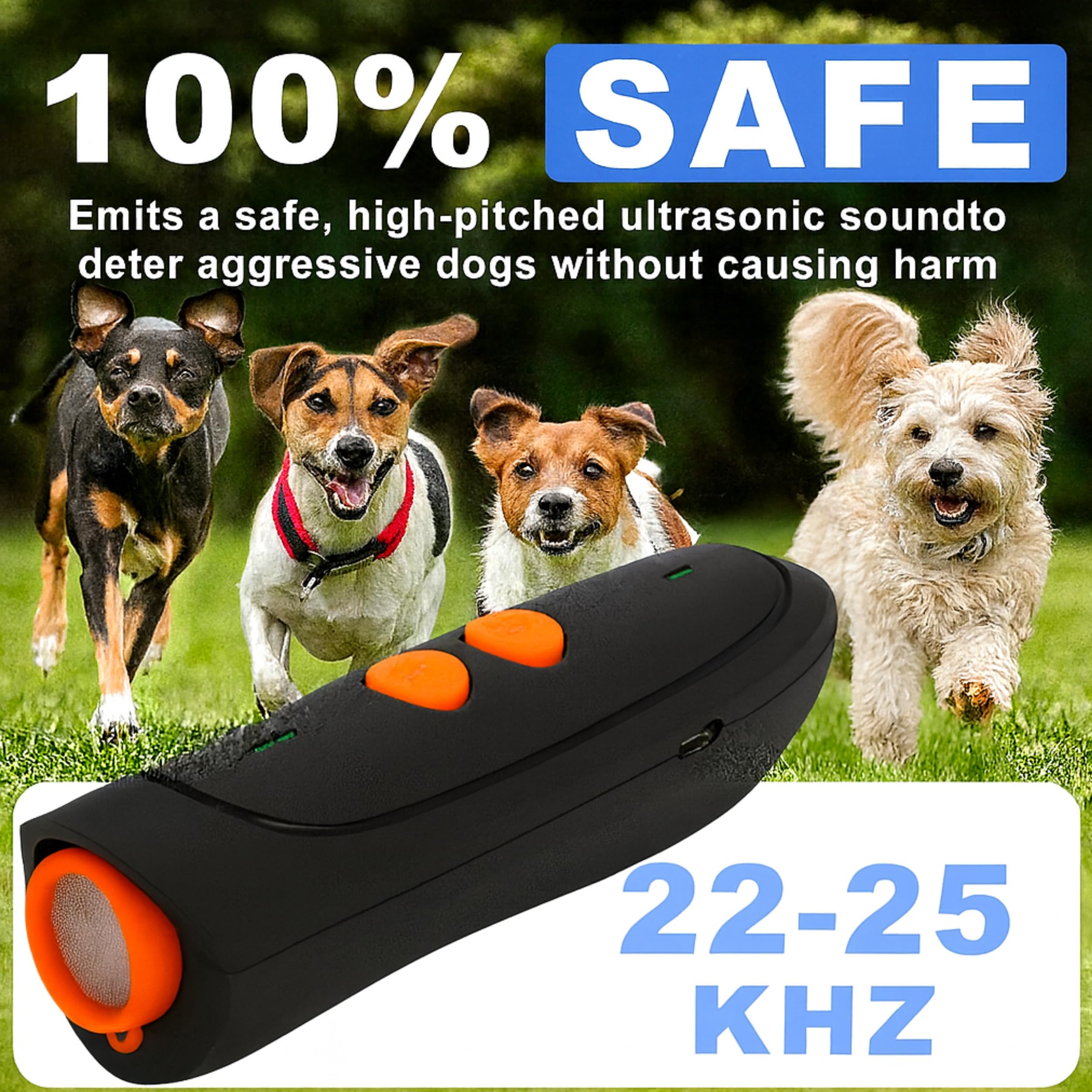 HomeFunk Anti Barking Device for Dogs, Ultrasonic Dog Deterrent Control Sonic Dog Barking Deterrent Devices Anti Barking Device Stop Dog Barking Barking Deterrent Devices - Image 3
