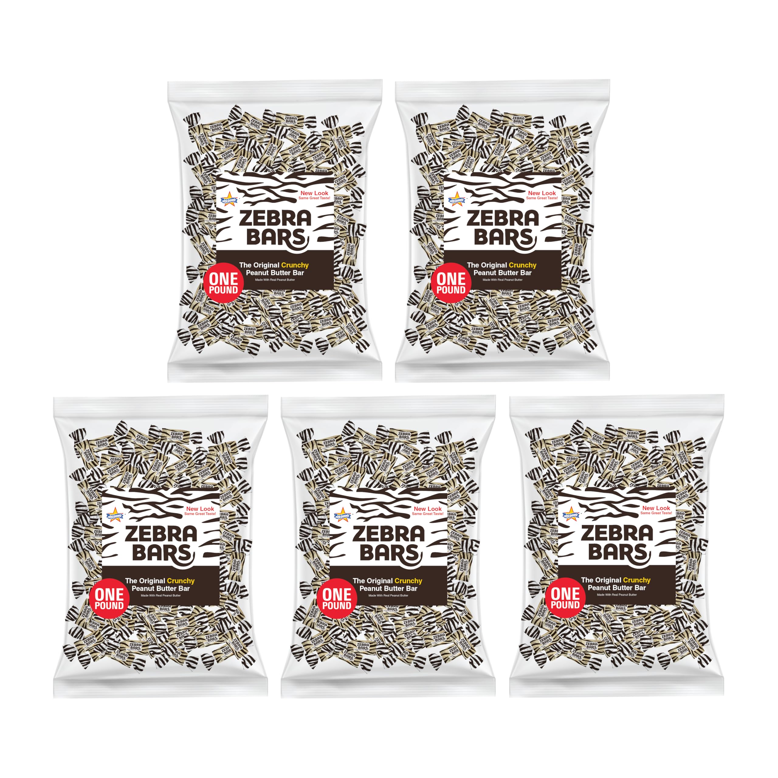 Atkinson's Peanut Butter Bars - Crunchy and Crispy Peanut Butter Candy - Gluten Free, Kosher, Vegan - 5 lb. Laydown Bag