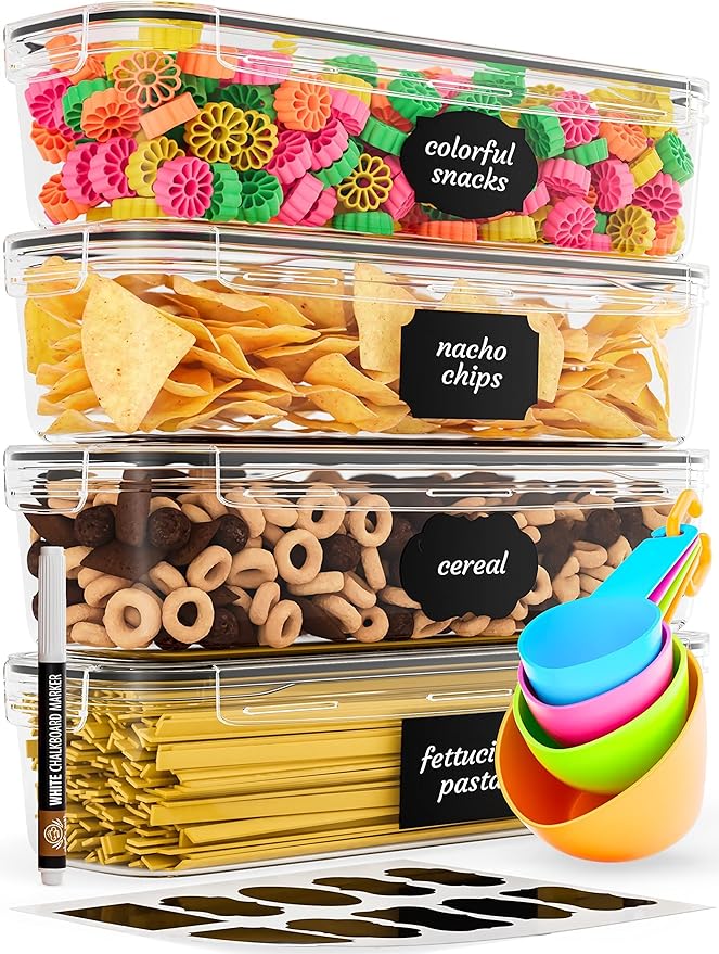 Chef's Path Kitchen Storage Box Set of 4 Hermetic Food Storage Jars for