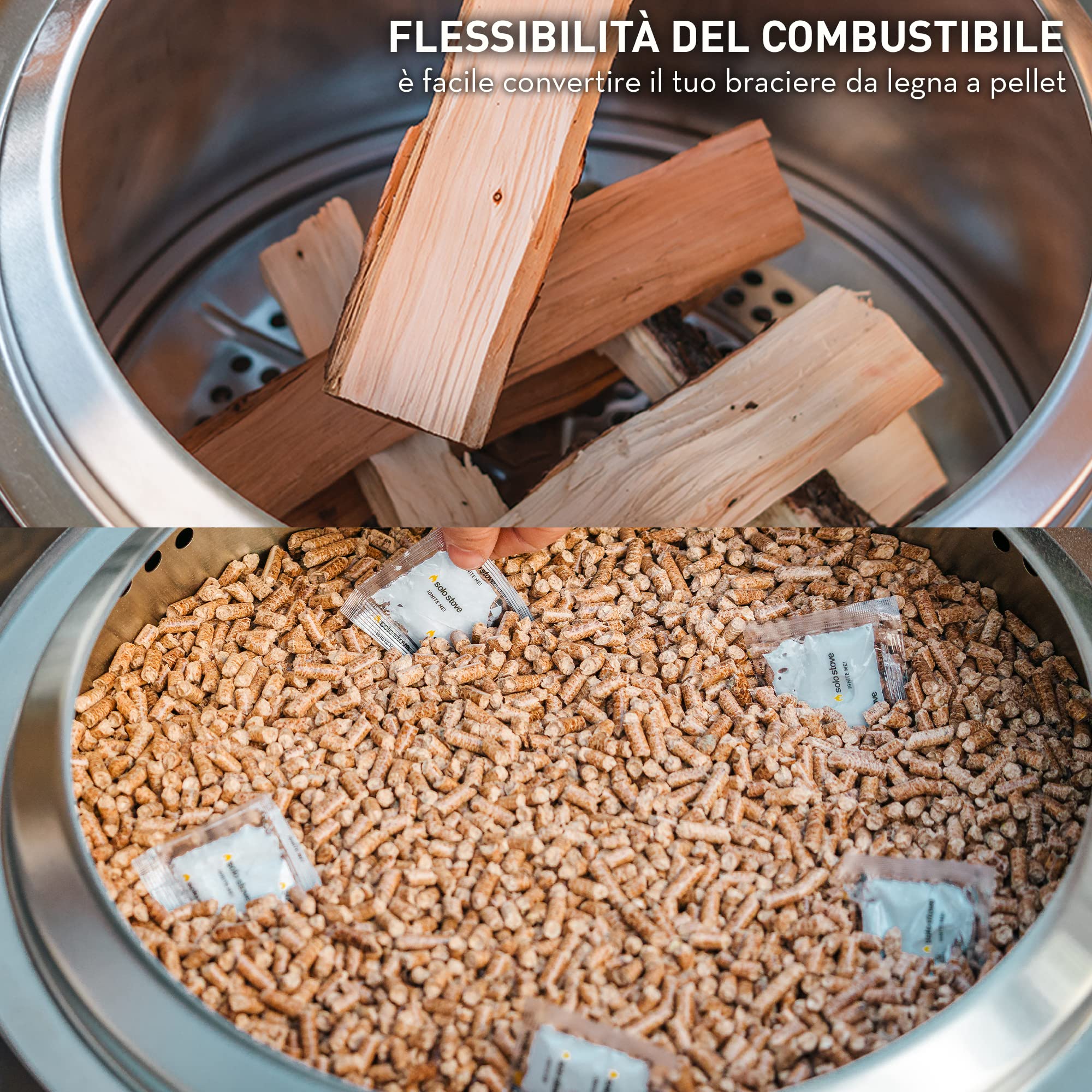 Solo Stove Inserto per Pellet per Braciere Ranger | Accessorio per il braciere da esterno Ranger, Prolunga per la combustione dei pellet, Combustione sicura, Acciaio inox, Diametro: 33,4 cm