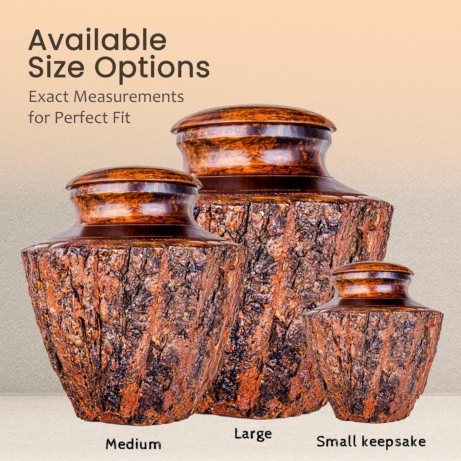 Handmade Wood Bark Small Urns for Human Ashes Keepsake – Dog Urn for Ashes, Wood Urns for Human Ashes, Decorative Urns, Tiny Urn for Human Ashes
