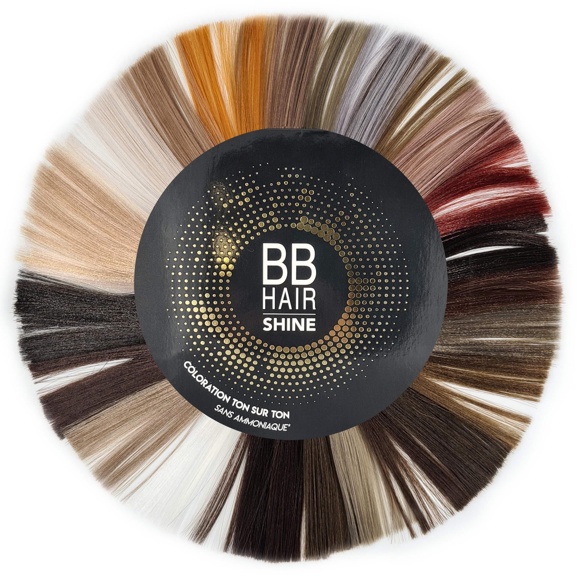 Nuancier BBHair Shine 2021 avec mèches réelles pour nuancer les reflets
