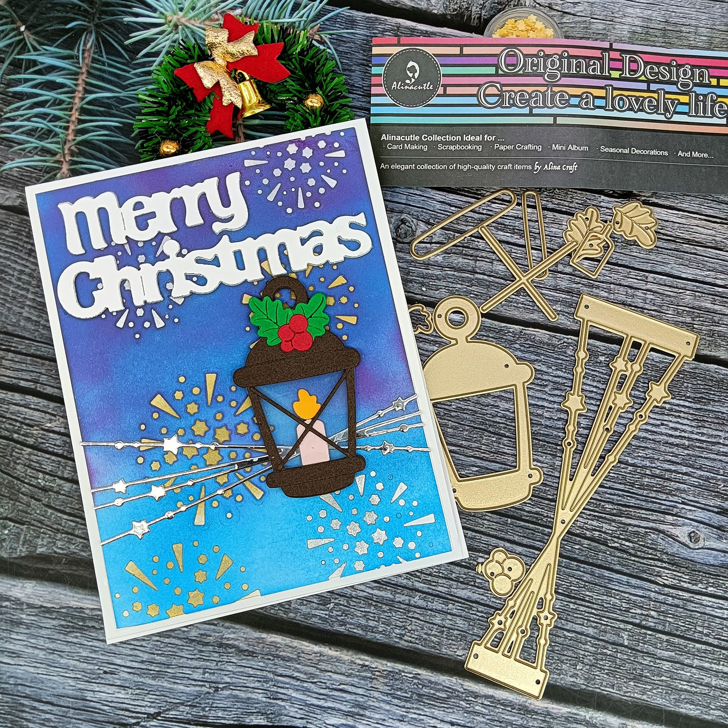 Matrice de découpe pour boîte de Noël et emballage cadeau DIY