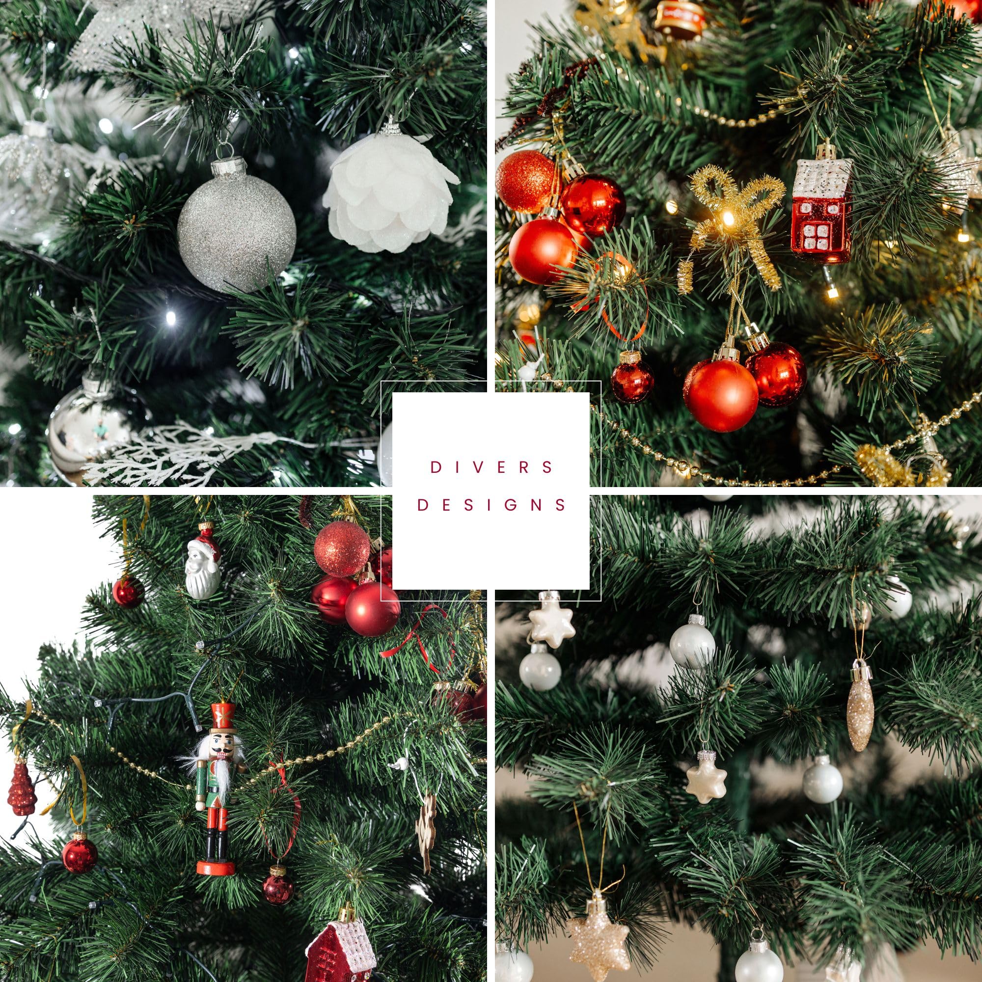 Creative Home Sapin de Noel Artificiel | Taille : 180 cm | Decoration Noel Pliable | Support Stable à Branches Denses | Sapin de Noël Artificiel Vert Foncé | Intérieur et Extérieur