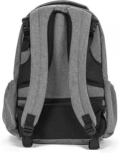 Miniatura 4 de Primo Passi Mochila de viaje para pañales para bebé con bolsillos aislados, funda de toallitas, cambiador y correas para cochecito (Pertutti), Gris,